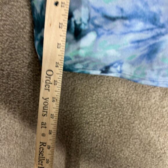 Athleta Conscious Crop Top Womens XS Solarize Chrome Blue Printed A-C Bra NEW - Picture 6 of 11